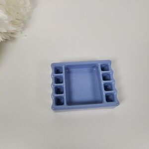 Vintage 1930s Art Deco Snuf-A-Rette Blue Porcelain Ashtray - Retro Ashtrays